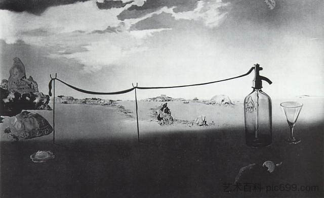 魔法海滩(长,虹吸) Enchanted Beach (Long, Siphon) (1937),萨尔瓦多·达利