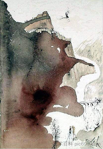 Et baptizatus est a Ioanne in Iordane(路加福音3:3) Et baptizatus est a Ioanne in Iordane (Luke 3:3) (c.1964),萨尔瓦多·达利