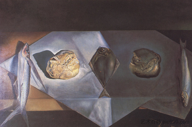 圣体静物 Eucharistic Still Life (1952),萨尔瓦多·达利