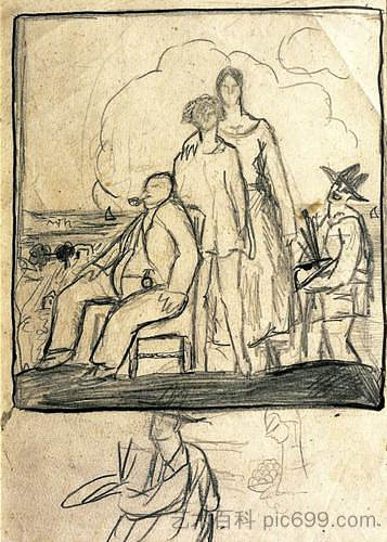 全家福 Family Portrait (1920)，萨尔瓦多·达利