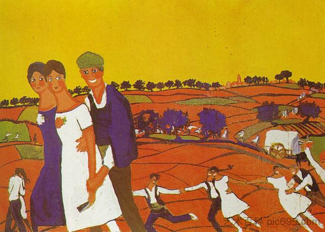 圣卢西亚节,维拉马拉 Festival of St. Lucia At, Villamalla (1921),萨尔瓦多·达利