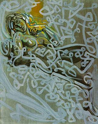 罗伦佐·迪·美第奇墓上的雕像，取自米开朗基罗的《黎明》 Figure after Michelangelo’s ‘Dawn’ on the Tomb of Lorenzo di Medici (1982)，萨尔瓦多·达利