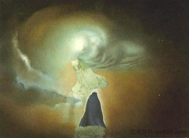 云彩形状的图形 Figure In the Shape of a Cloud (c.1960),萨尔瓦多·达利