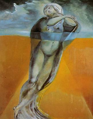 米开朗基罗为“基督复活”画的水影 Figure in the Water – After a Drawing by Michelangelo for the ‘Resurrection of Christ’ (1982)，萨尔瓦多·达利