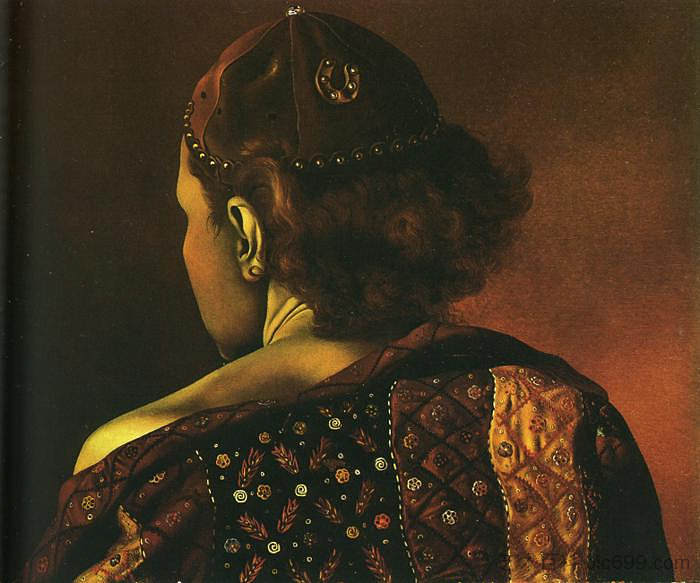 加拉的“测地线”肖像 "Geodesic" Portrait of Gala (1936),萨尔瓦多·达利