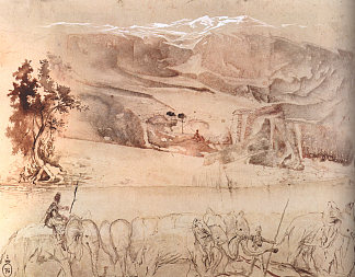 汉尼拔穿越阿普斯山脉 Hannibal crossing the Aps (1970)，萨尔瓦多·达利