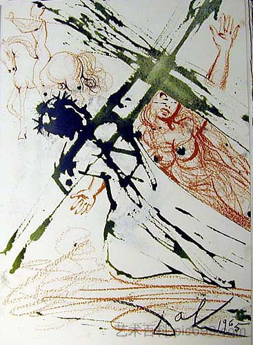 耶稣背着十字架 Jesus carrying the cross (1964 - 1967)，萨尔瓦多·达利