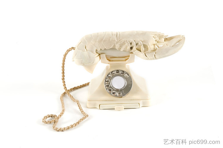 白色壮阳电话 White Aphrodisiac Telephone (c.1936 - c.1938)，萨尔瓦多·达利