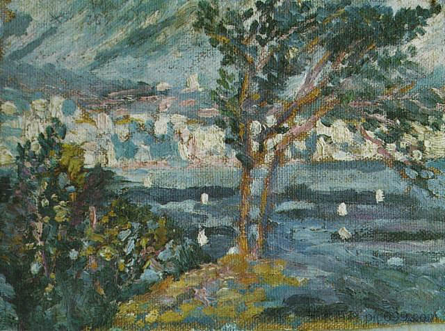 景观（地貌） Landscape (Cadaques) (1919 - 1920)，萨尔瓦多·达利