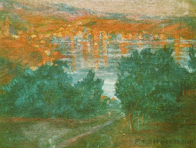 景观 - 地壳 Landscape - Cadaques (1922),萨尔瓦多·达利