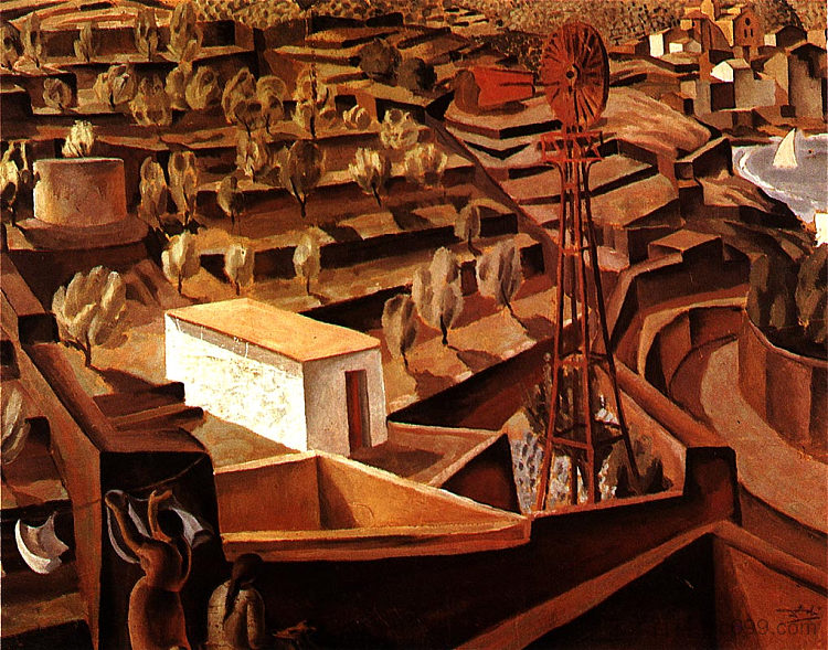 卡达克斯景观 Landscape of Cadaques (c.1923),萨尔瓦多·达利
