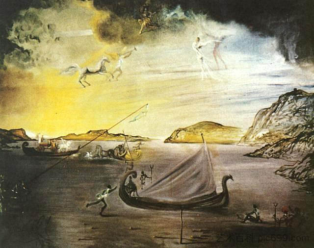 利加特港的晚会 Las Galas of Port Lligat (1973),萨尔瓦多·达利