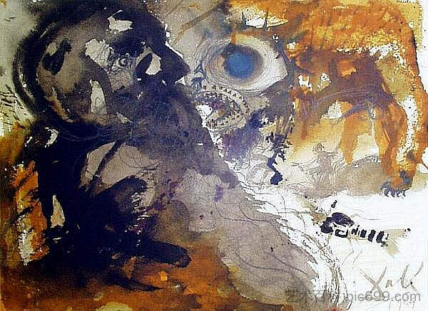 利维坦（约伯记40：21） Leviathan (Job 40:21) (1964 - 1967)，萨尔瓦多·达利