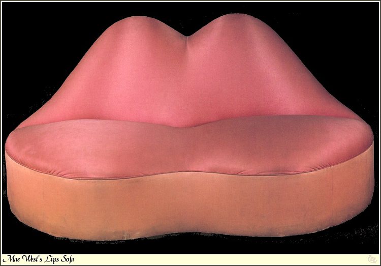 湄西唇沙发 Mae West Lips Sofa (1936 - 1937)，萨尔瓦多·达利
