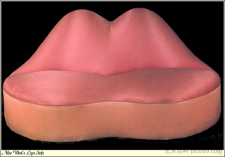 湄西唇沙发 Mae West Lips Sofa (1936 - 1937)，萨尔瓦多·达利