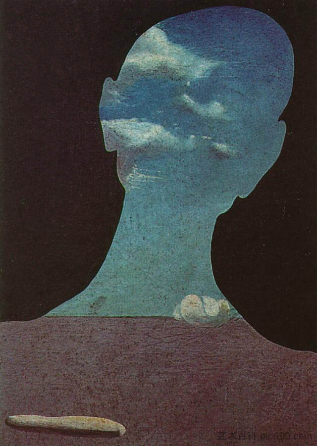 满脑袋的人 Man with His Head Full of Clouds (1936)，萨尔瓦多·达利