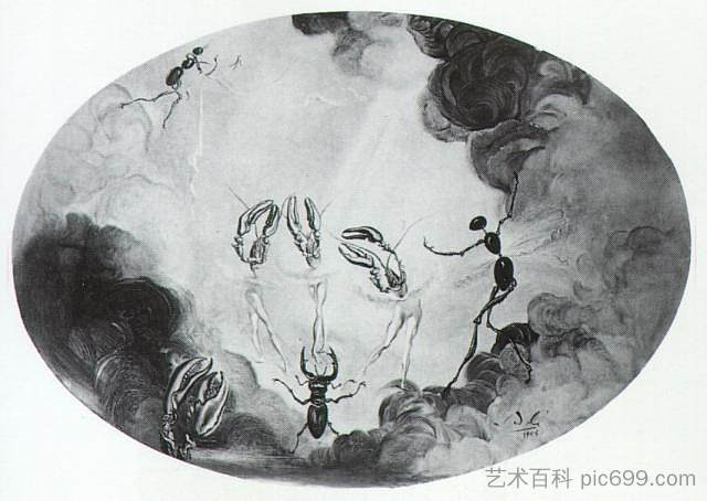 变质的女性 Metamorphosed Women (1957)，萨尔瓦多·达利