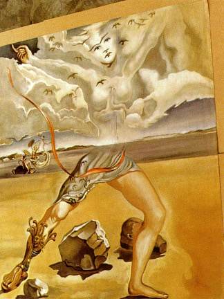 海伦娜·鲁宾斯坦的壁画（面板 1） Mural Painting for Helena Rubinstein (panel 1) (1942)，萨尔瓦多·达利