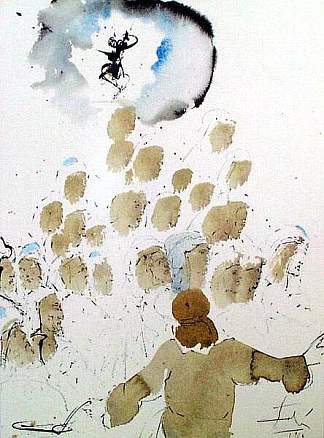 放债人被赶出圣殿（约翰福音 2:16） Nummularii de templo eiecti (John 2:16) (1964 – 1967)，萨尔瓦多·达利