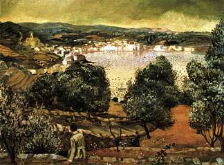 橄榄树。卡达克斯的风景 Olive Trees. Landscape at Cadaques (c.1922)，萨尔瓦多·达利