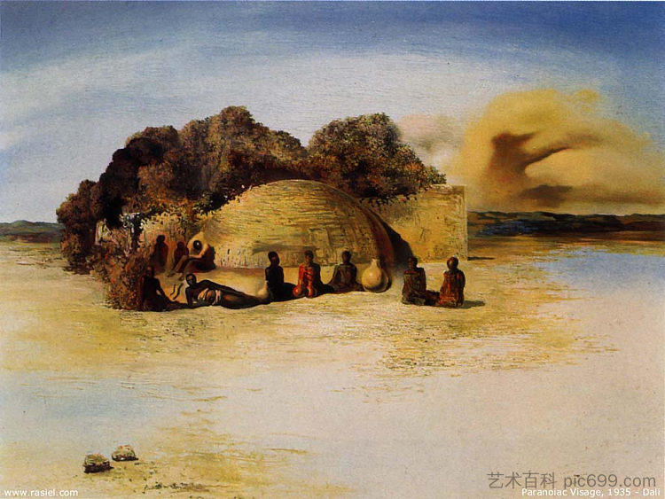 偏执的面孔 Paranoiac Visage (1935),萨尔瓦多·达利