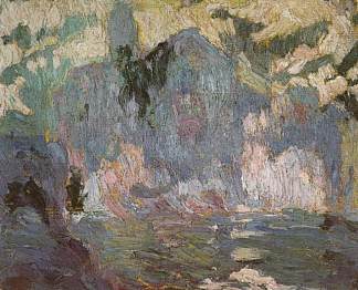 Riba d’en Pitxo的海滩 Playa Port Alguer from Riba d’en Pitxo (1918 – 1919)，萨尔瓦多·达利