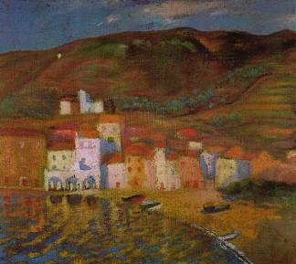 Portdogue和Mount Pani来自Ayuntamiento Portdogue and Mount Pani from Ayuntamiento (1922)，萨尔瓦多·达利