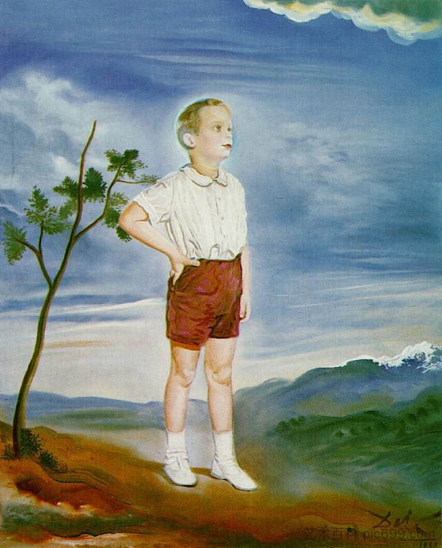 一个孩子的肖像（未完成） Portrait of a Child (unfinished) (1951)，萨尔瓦多·达利