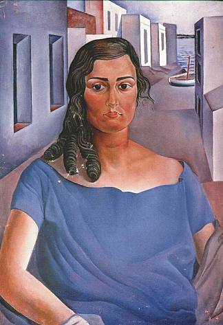 风景中的女孩肖像 Portrait of a Girl in a Landscape (c.1924 – c.1926)，萨尔瓦多·达利