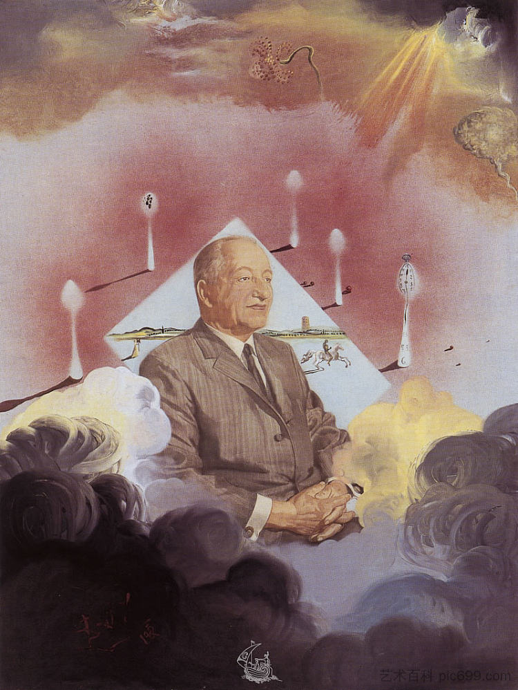 阿贝尔·e·费根的肖像 Portrait of Abel E. Fagen (1962 - 1965)，萨尔瓦多·达利