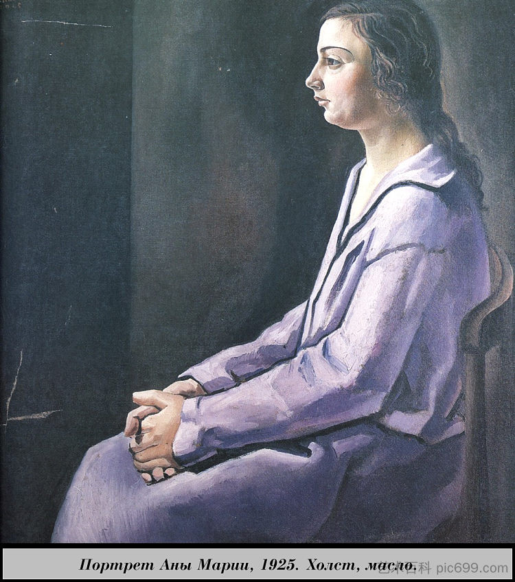 安娜·玛丽亚的肖像 Portrait of Anna Maria (1925)，萨尔瓦多·达利