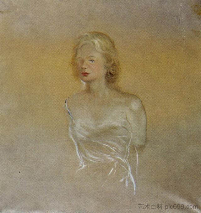 “波波”洛克菲勒肖像(未完成) Portrait of 'Bobo' Rockefeller (unfinished) (1960),萨尔瓦多·达利