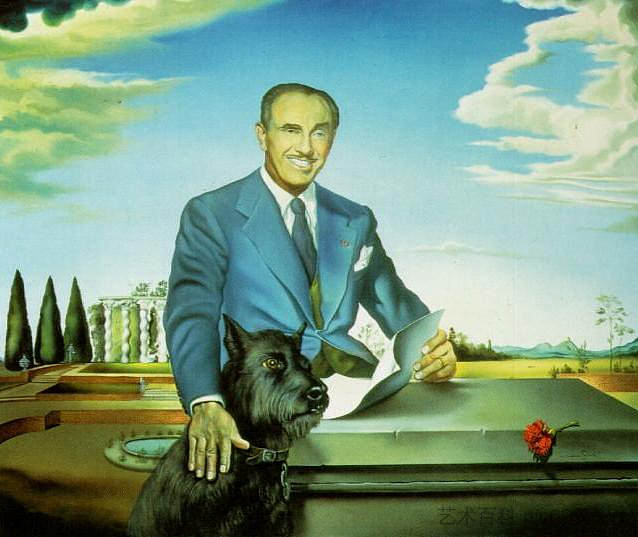 杰克·华纳上校的肖像 Portrait of Colonel Jack Warner (1951),萨尔瓦多·达利