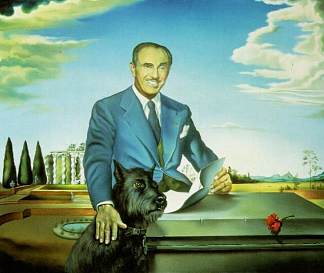 杰克·华纳上校的肖像 Portrait of Colonel Jack Warner (1951)，萨尔瓦多·达利