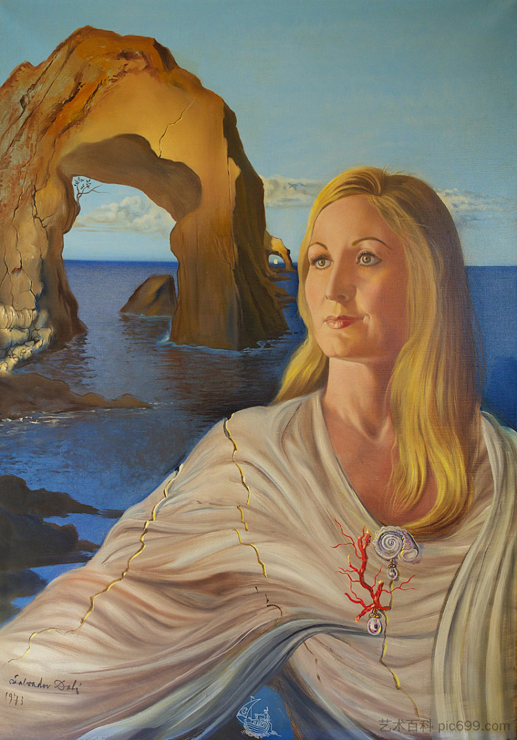 Eva Suero Talkish的肖像 Portrait of Eva Suero Talkish (1973),萨尔瓦多·达利