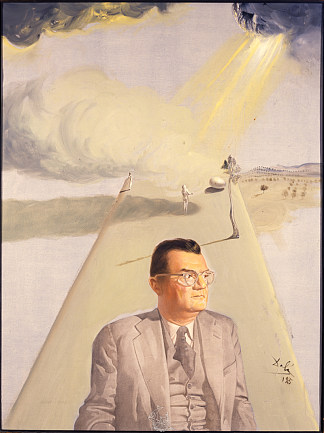 科普兰桥上的拉莫特肖像 Portrait of Lammot du Pont Copeland (1965)，萨尔瓦多·达利