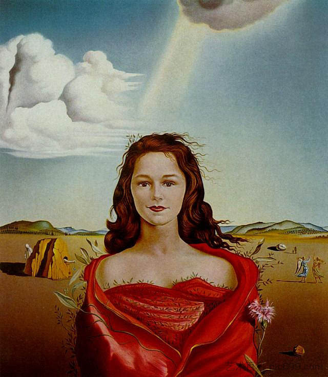 玛丽·西加尔夫人的肖像 Portrait of Mrs. Mary Sigall (1948),萨尔瓦多·达利
