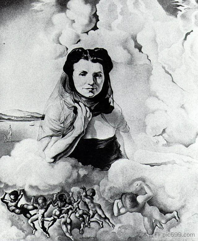 奥尔蒂斯-利纳雷斯夫人的肖像 Portrait of Mrs. Ortiz-Linares (1942),萨尔瓦多·达利