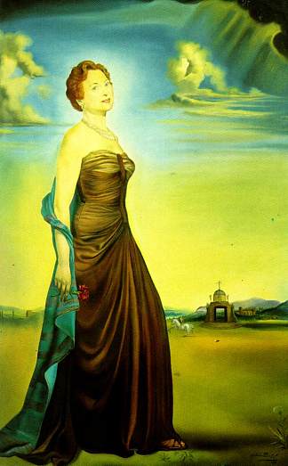 里夫斯夫人的肖像 Portrait of Mrs. Reeves (1954)，萨尔瓦多·达利