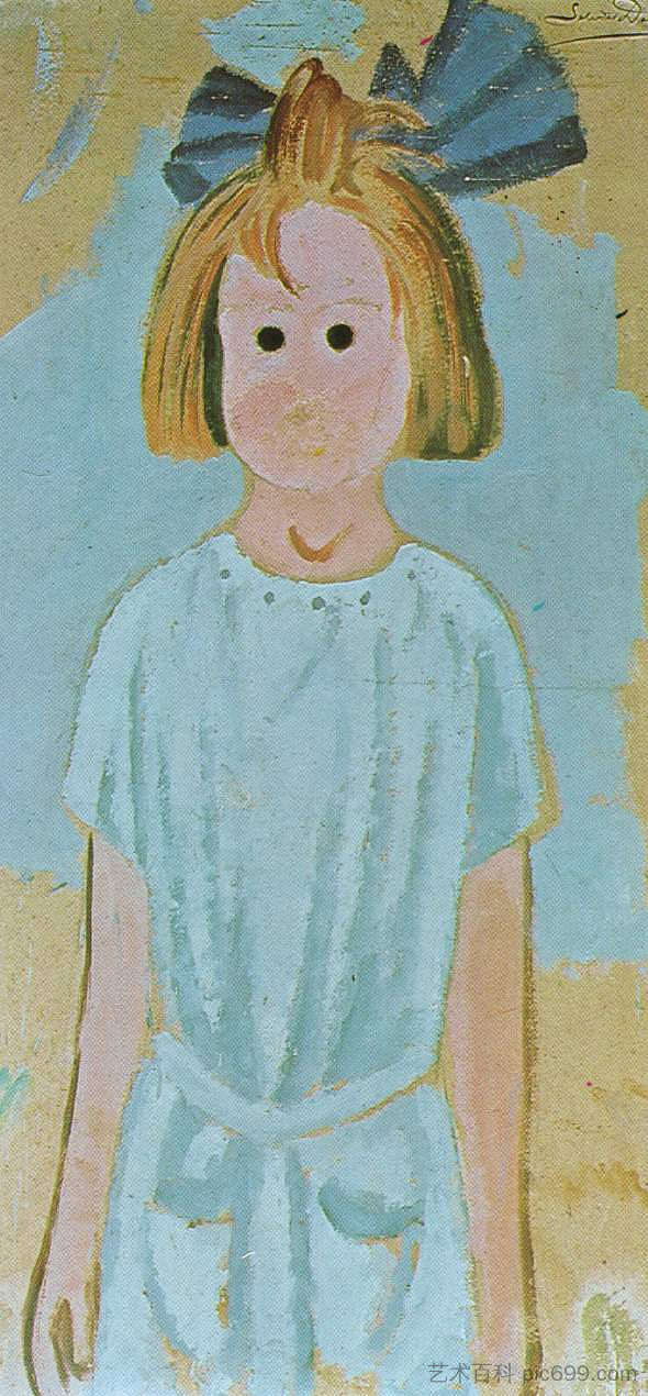 我的表妹安娜的肖像,玛丽亚·多梅内奇 Portrait of My Cousin Ana, Maria Domenech (c.1923),萨尔瓦多·达利