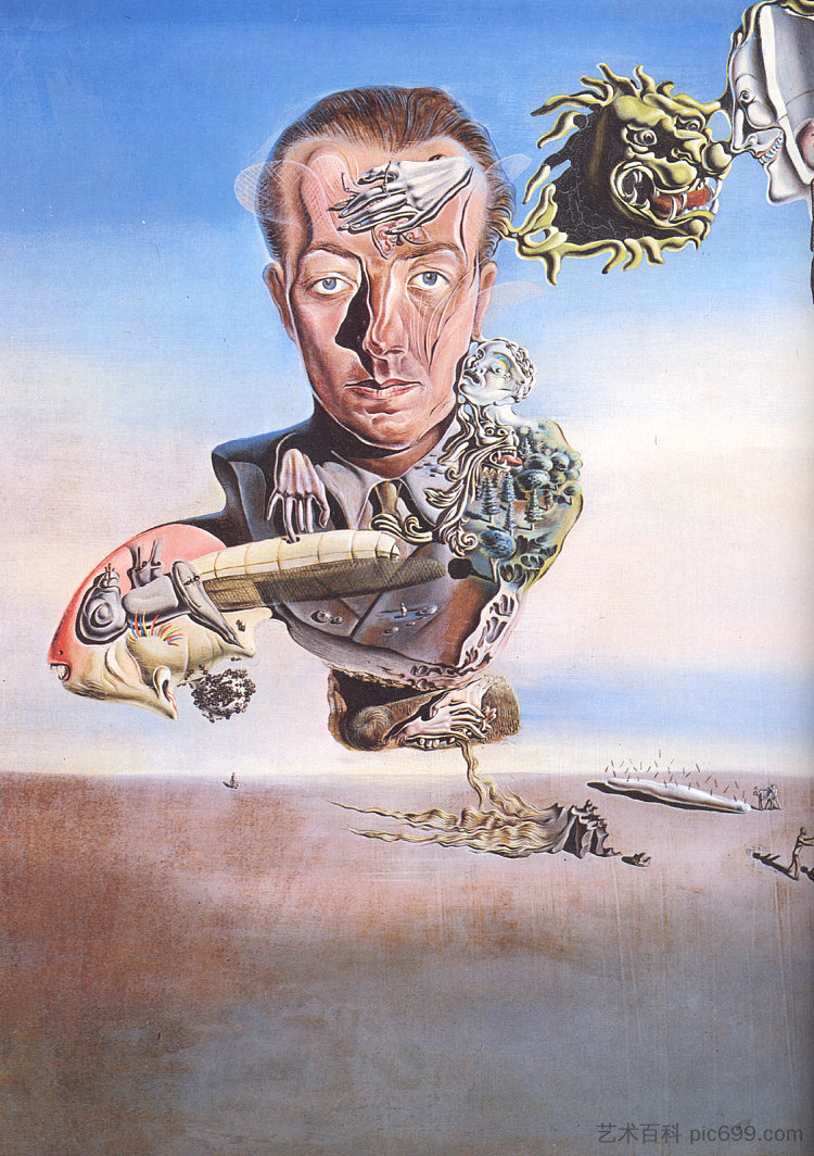 保罗·艾吕雅的肖像 Portrait of Paul Eluard (1929),萨尔瓦多·达利