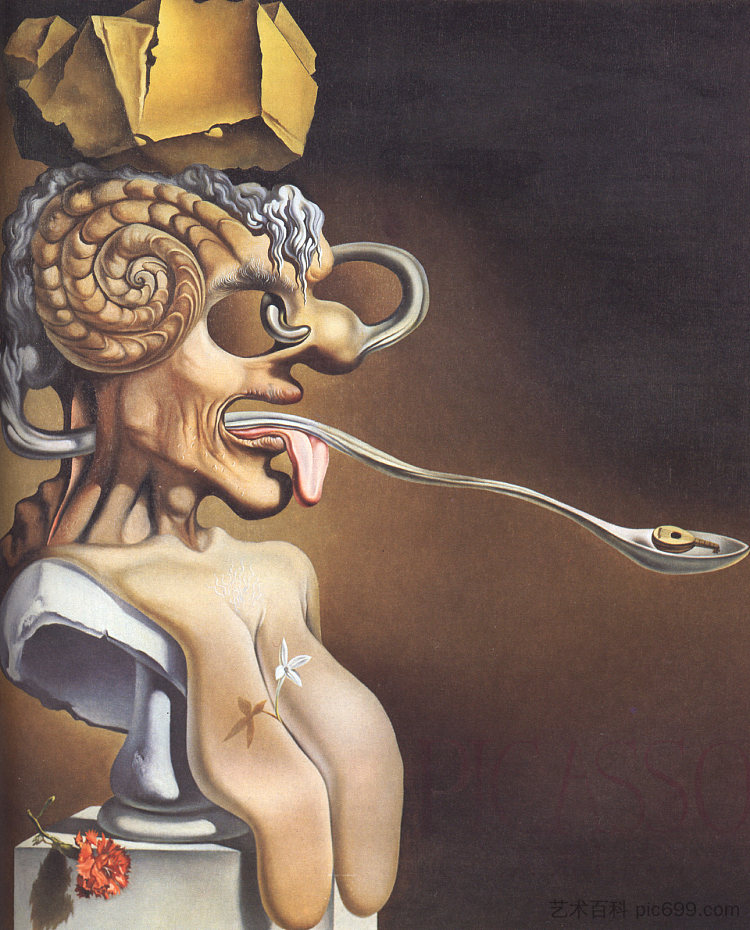 毕加索肖像 Portrait of Picasso (1947),萨尔瓦多·达利