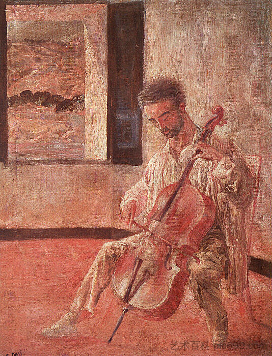 Portrait of the Cellist Ricard Pichot Portrait of the Cellist Ricard Pichot (1920),萨尔瓦多·达利