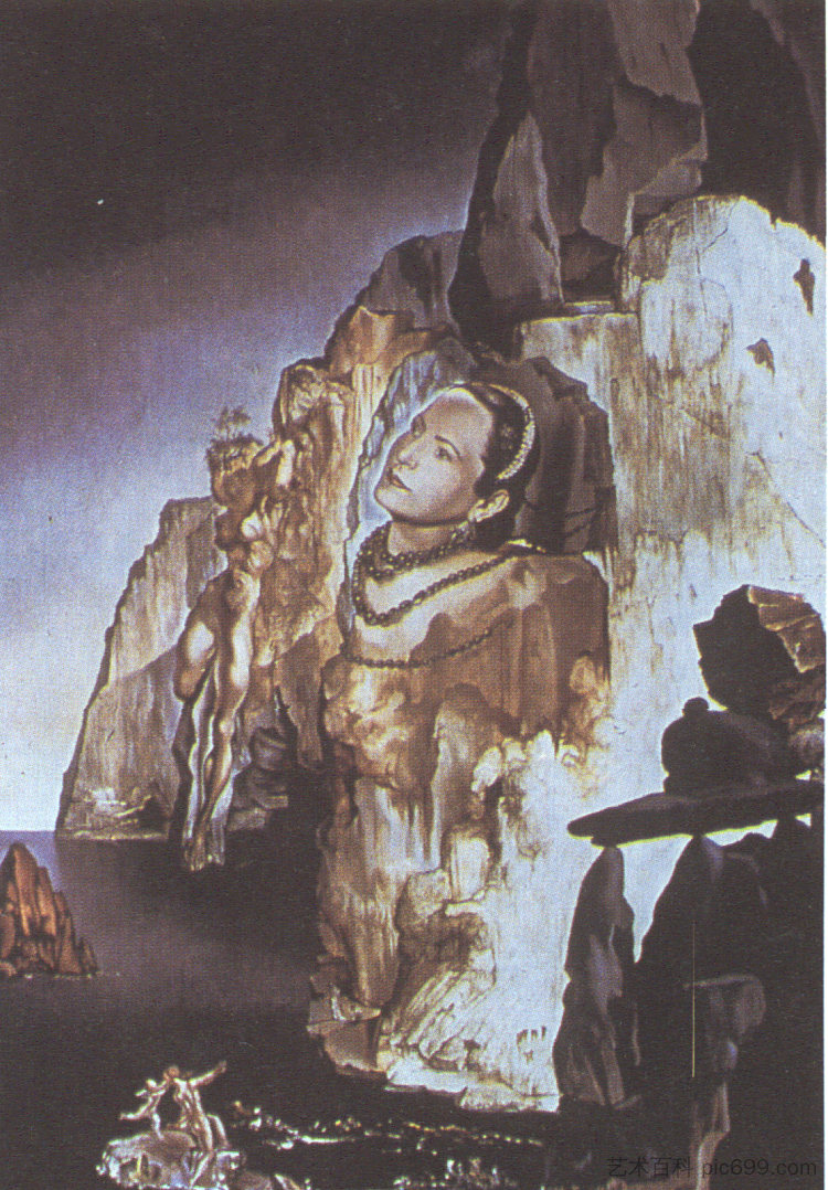 阿尔奇尔·古里埃利公主(海伦娜·鲁宾斯坦) Princess Arthchil Gourielli (Helena Rubinstein) (c.1943),萨尔瓦多·达利