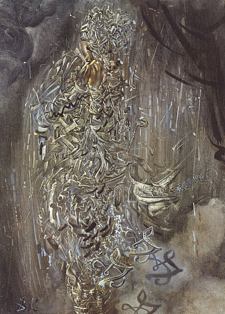 被三个介子包围的圣人 Saint Surrounded by Three Pi-Mesons (1956)，萨尔瓦多·达利
