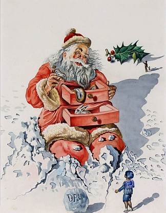 带抽屉的圣诞老人 Santa with Drawers (1948)，萨尔瓦多·达利