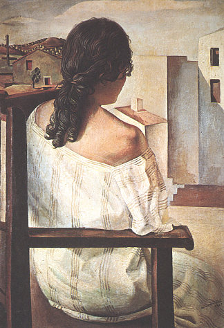 从后面看坐着的女孩 Seated Girl Seen from the Back (1928)，萨尔瓦多·达利