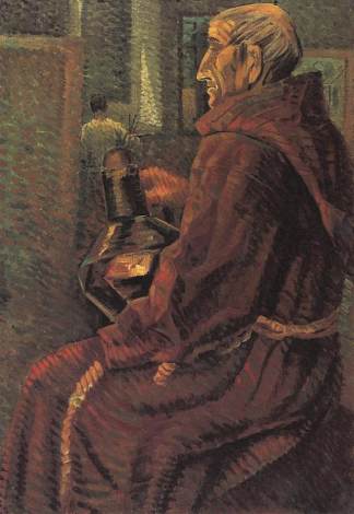 坐着的和尚 Seated Monk (1925)，萨尔瓦多·达利