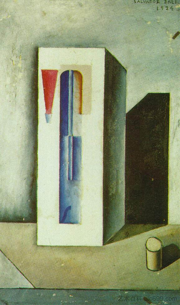 虹吸管和小瓶朗姆酒 Siphon and Small Bottle of Rum (1924),萨尔瓦多·达利