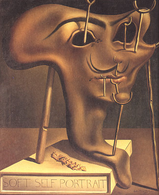 软自画像与炸培根 Soft Self-Portrait with Fried Bacon (1941)，萨尔瓦多·达利